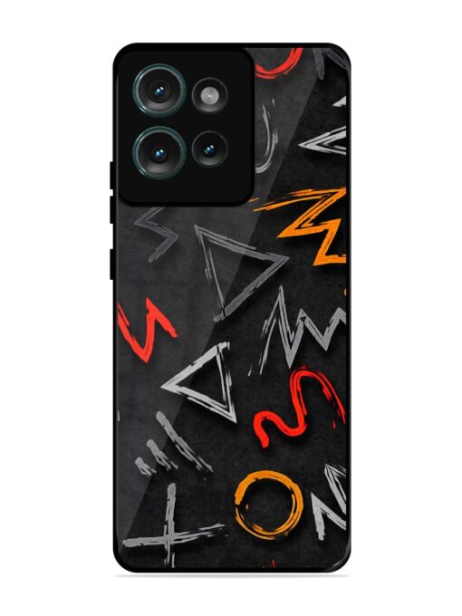 Grungy Graffiti Glossy Metal Phone Cover for Motorola Moto Edge 50 (5G)