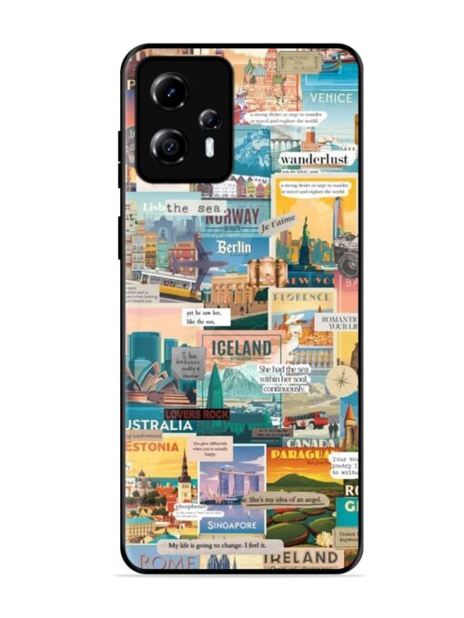 Travel Inspiration Collage Glossy Metal Phone Cover for Motorola Moto G13 Zapvi