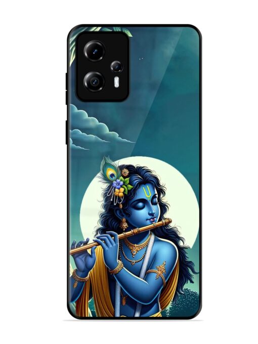 Krishna's Divine Flute Glossy Metal Phone Cover for Motorola Moto G13