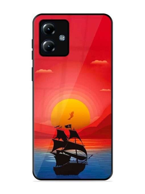 Sunset Sail Glossy Metal Phone Cover for Motorola Moto G14 Zapvi