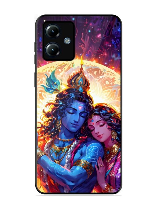 Radha Krishna Art Glossy Metal Phone Cover for Motorola Moto G14 Zapvi