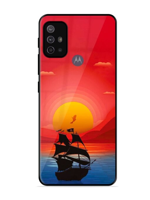 Sunset Sail Glossy Metal Phone Cover for Motorola Moto G30