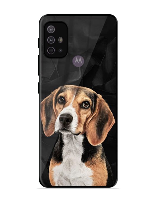 Beagle Portrait Glossy Metal Phone Cover for Motorola Moto G30