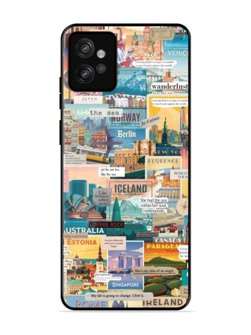 Travel Inspiration Collage Glossy Metal Phone Cover for Motorola Moto G32