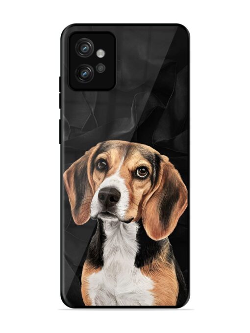 Beagle Portrait Glossy Metal Phone Cover for Motorola Moto G32