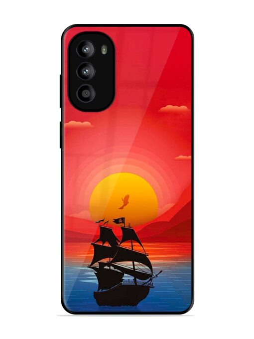 Sunset Sail Glossy Metal Phone Cover for Motorola Moto G52 Zapvi