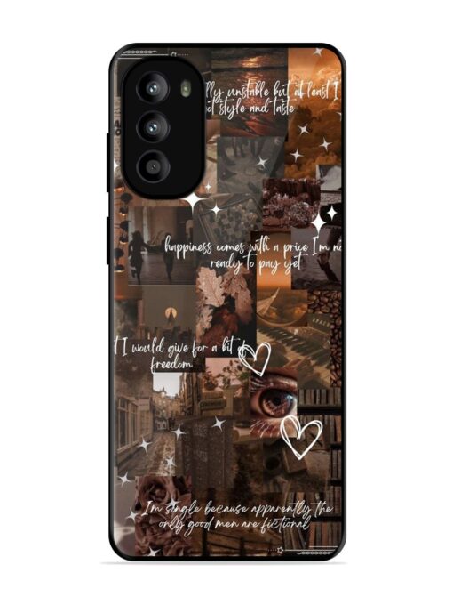 Melancholy Aesthetic Glossy Metal Phone Cover for Motorola Moto G52