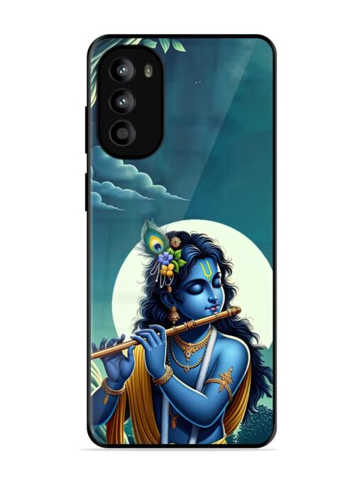 Krishna's Divine Flute Glossy Metal Phone Cover for Motorola Moto G52 Zapvi