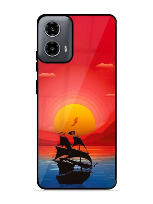 Sunset Sail Glossy Metal Phone Cover for Motorola Moto G54 (5G) Zapvi