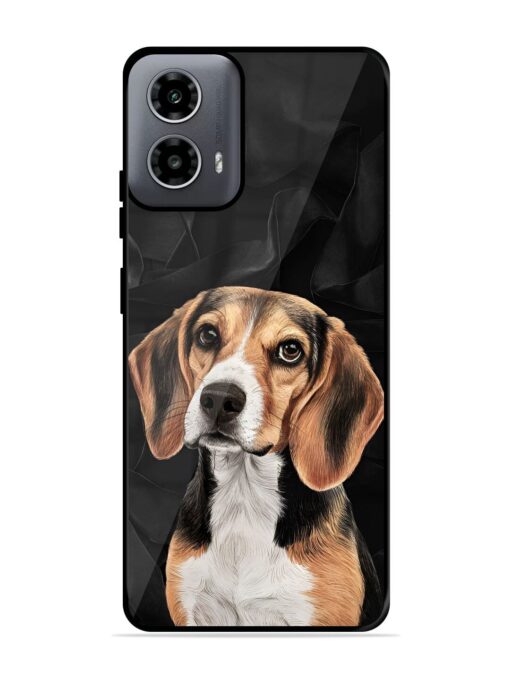 Beagle Portrait Glossy Metal Phone Cover for Motorola Moto G54 (5G) Zapvi