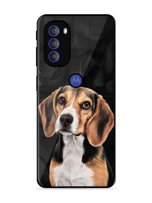 Beagle Portrait Glossy Metal Phone Cover for Motorola Moto G71 (5G) Zapvi