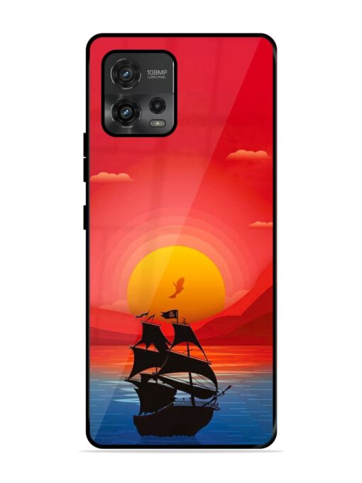 Sunset Sail Glossy Metal Phone Cover for Motorola Moto G72