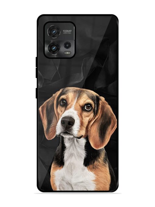 Beagle Portrait Glossy Metal Phone Cover for Motorola Moto G72 Zapvi