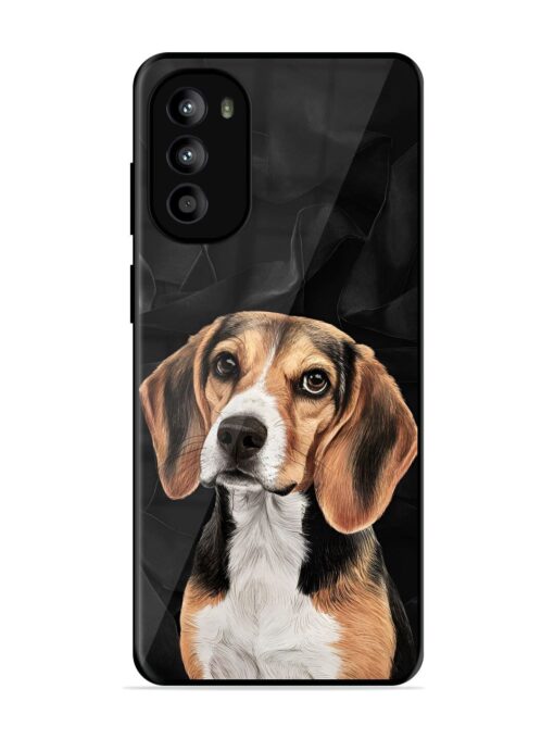 Beagle Portrait Glossy Metal Phone Cover for Motorola Moto G82 (5G)