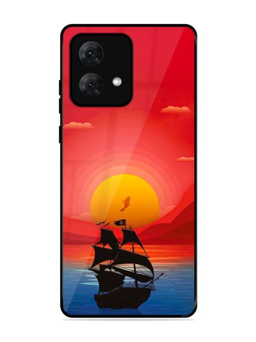 Sunset Sail Glossy Metal Phone Cover for Motorola Moto G84 (5G) Zapvi