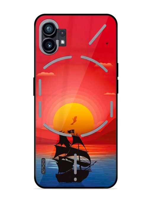 Sunset Sail Glossy Metal Phone Cover for Nothing Phone 1