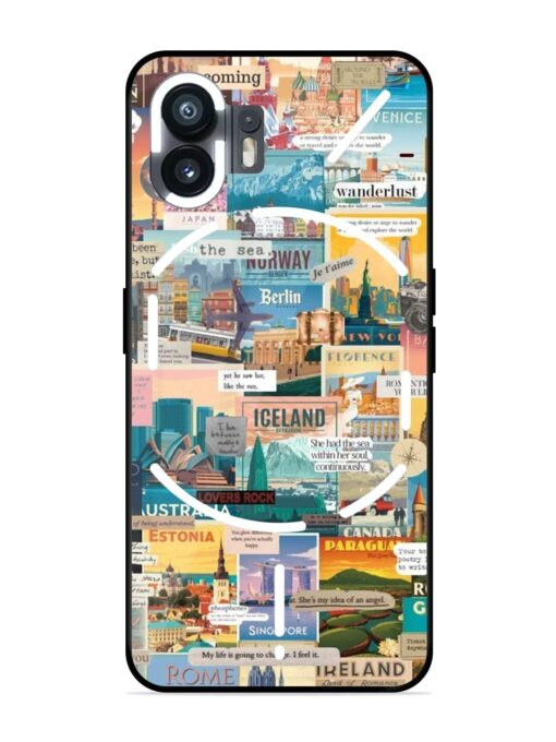 Travel Inspiration Collage Glossy Metal Phone Cover for Nothing Phone 2