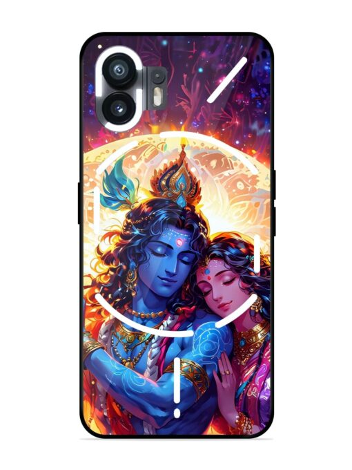 Radha Krishna Art Glossy Metal Phone Cover for Nothing Phone 2