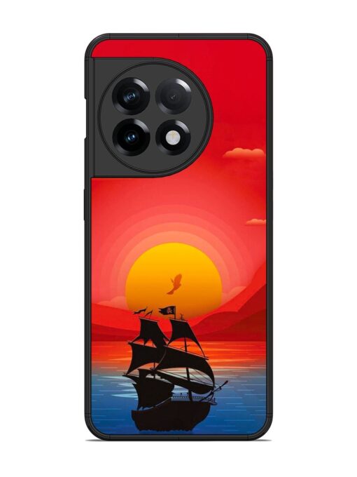 Sunset Sail Glossy Metal Phone Cover for Oneplus 11R (5G) Zapvi