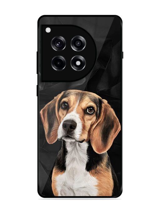 Beagle Portrait Glossy Metal Phone Cover for Oneplus 12R (5G) Zapvi