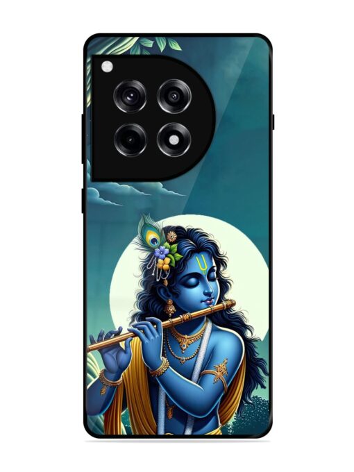 Krishna's Divine Flute Glossy Metal Phone Cover for Oneplus 12R (5G) Zapvi