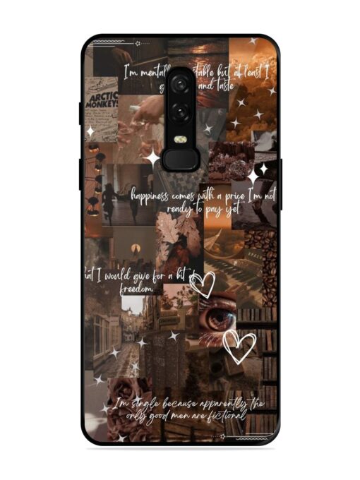 Melancholy Aesthetic Glossy Metal Phone Cover for Oneplus 6