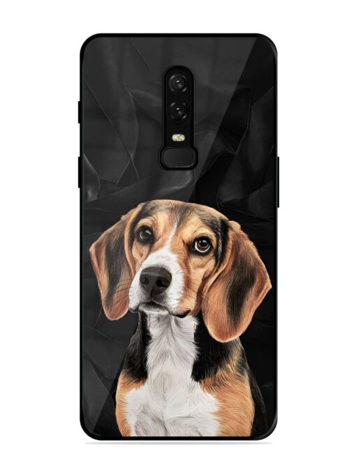 Beagle Portrait Glossy Metal Phone Cover for Oneplus 6 Zapvi