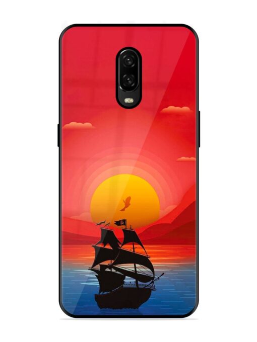 Sunset Sail Glossy Metal Phone Cover for Oneplus 6T Zapvi