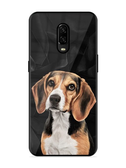 Beagle Portrait Glossy Metal Phone Cover for Oneplus 6T Zapvi