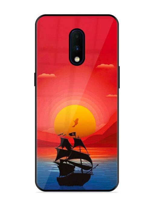 Sunset Sail Glossy Metal Phone Cover for Oneplus 7 Zapvi