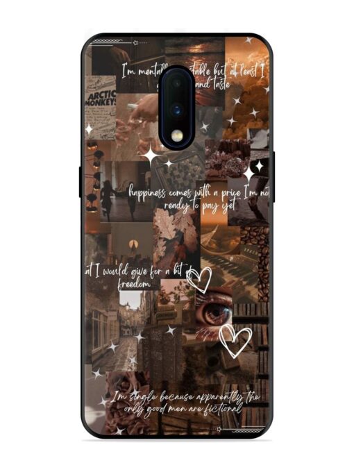 Melancholy Aesthetic Glossy Metal Phone Cover for Oneplus 7