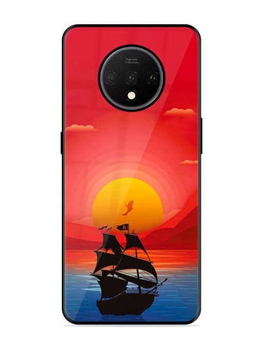 Sunset Sail Glossy Metal Phone Cover for Oneplus 7T Zapvi