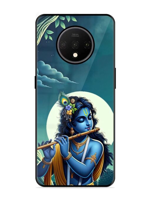 Krishna's Divine Flute Glossy Metal Phone Cover for Oneplus 7T Zapvi