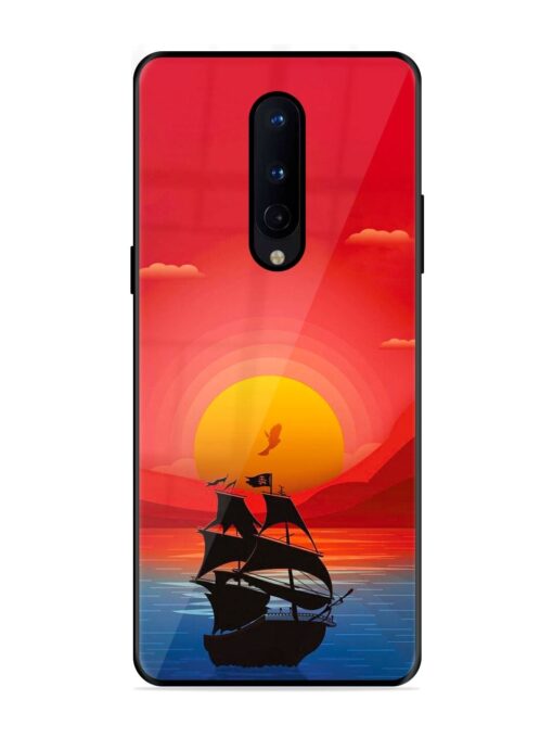 Sunset Sail Glossy Metal Phone Cover for Oneplus 8 Zapvi