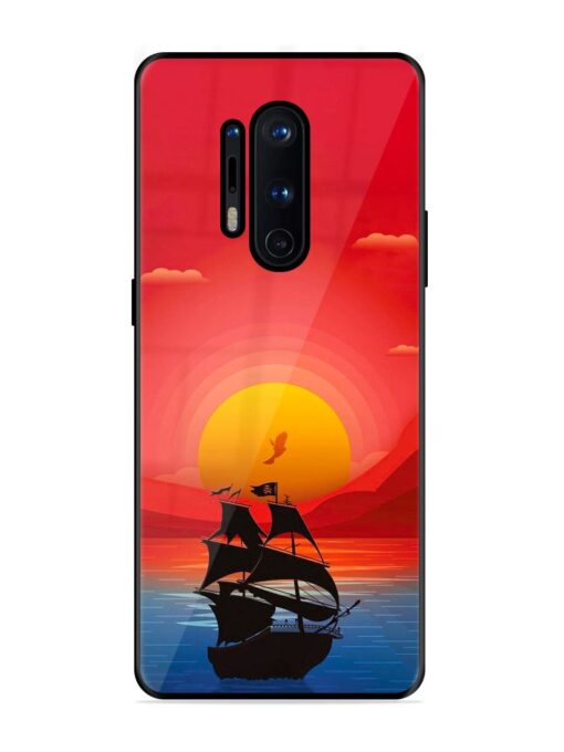 Sunset Sail Glossy Metal Phone Cover for Oneplus 8 Pro Zapvi