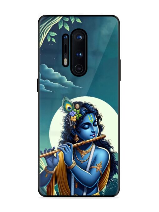 Krishna's Divine Flute Glossy Metal Phone Cover for Oneplus 8 Pro Zapvi