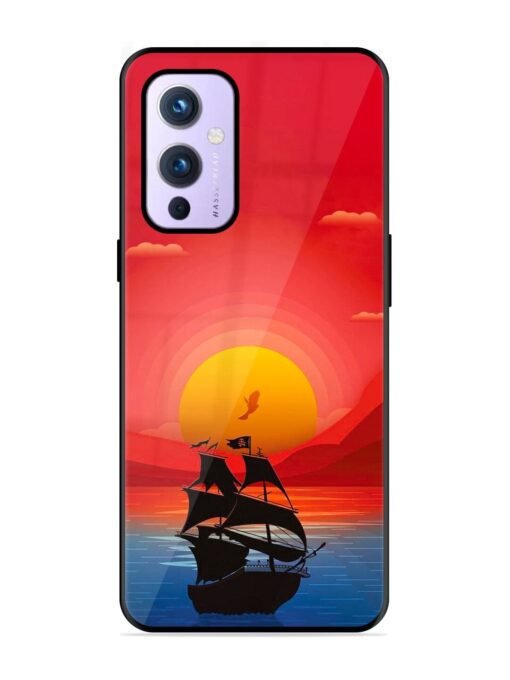 Sunset Sail Glossy Metal Phone Cover for Oneplus 9 (5G) Zapvi