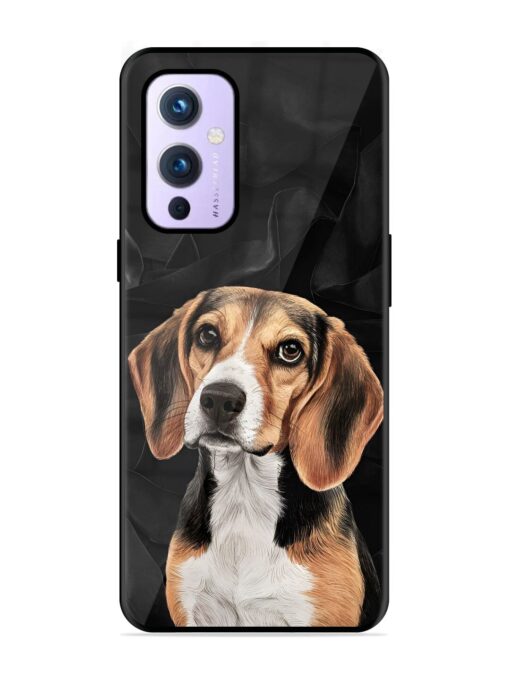 Beagle Portrait Glossy Metal Phone Cover for Oneplus 9 (5G)