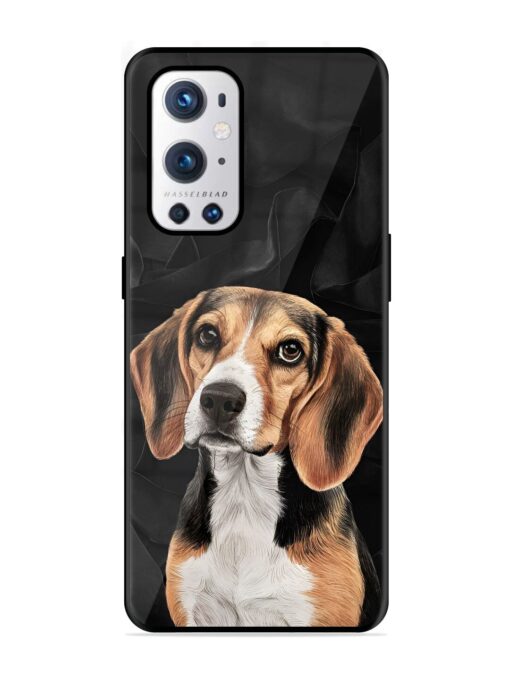 Beagle Portrait Glossy Metal Phone Cover for Oneplus 9 Pro (5G) Zapvi