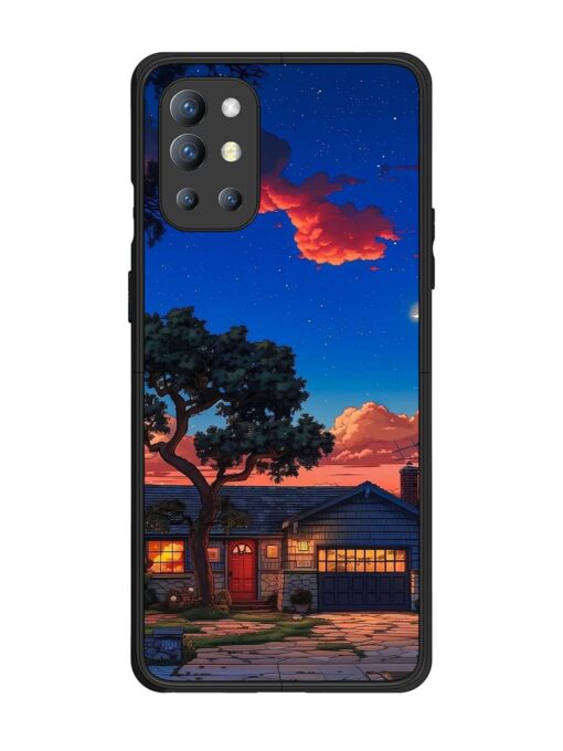 Serene Suburban Twilight Glossy Metal Phone Cover for Oneplus 9R (5G) Zapvi