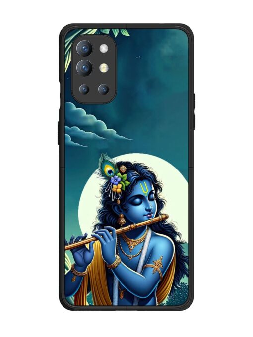 Krishna's Divine Flute Glossy Metal Phone Cover for Oneplus 9R (5G) Zapvi