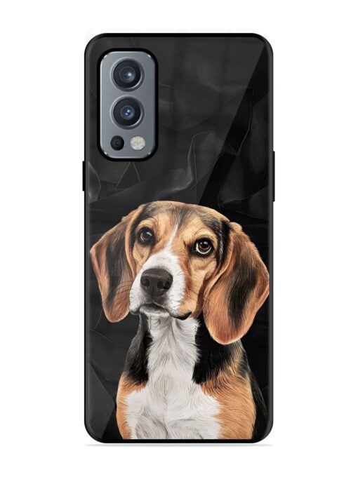 Beagle Portrait Glossy Metal Phone Cover for Oneplus Nord 2 (5G) Zapvi