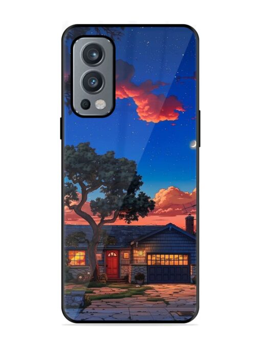 Serene Suburban Twilight Glossy Metal Phone Cover for Oneplus Nord 2 (5G)