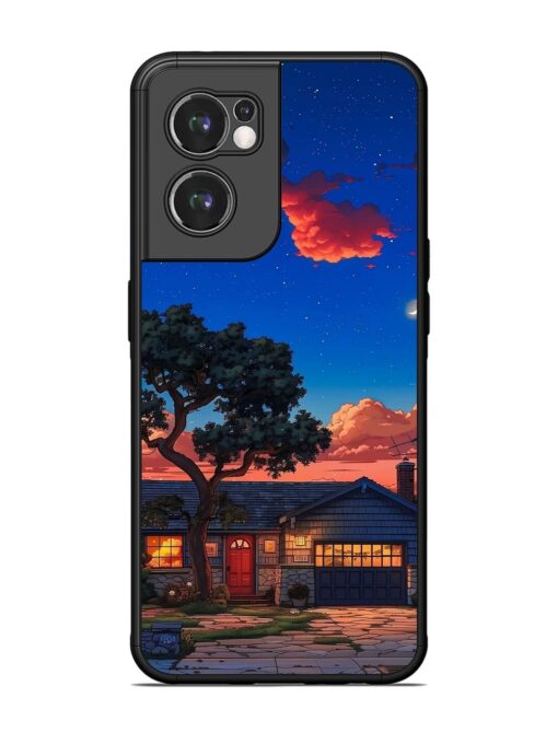 Serene Suburban Twilight Glossy Metal Phone Cover for Oneplus Nord Ce 2 (5G)