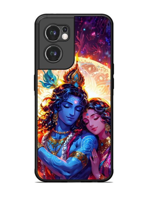 Radha Krishna Art Glossy Metal Phone Cover for Oneplus Nord Ce 2 (5G) Zapvi