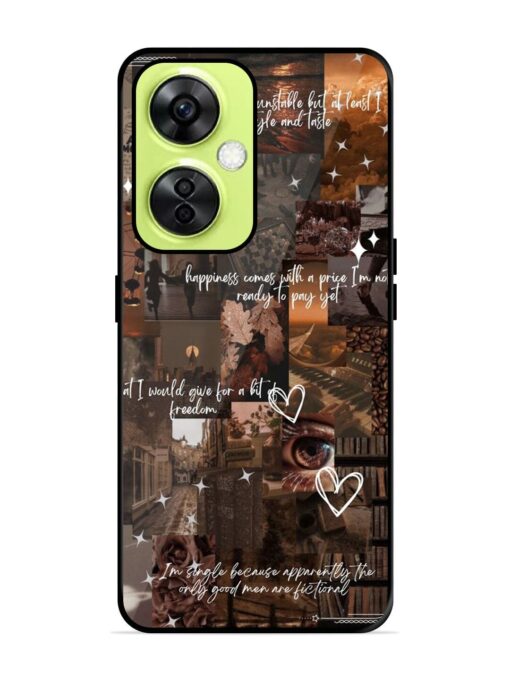 Melancholy Aesthetic Glossy Metal Phone Cover for Oneplus Nord Ce 3 Lite (5G) Zapvi