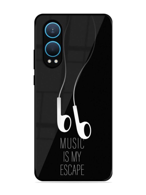 Music Is My Escape Glossy Metal Phone Cover for Oneplus Nord Ce 4 Lite (5G)