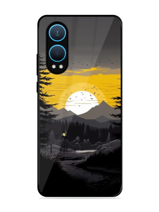 Sunset Vector Glossy Metal Phone Cover for Oneplus Nord Ce 4 Lite (5G)