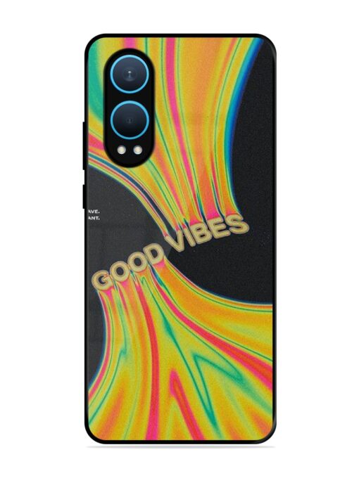 Good Vibes Glossy Metal Phone Cover for Oneplus Nord Ce 4 Lite (5G)