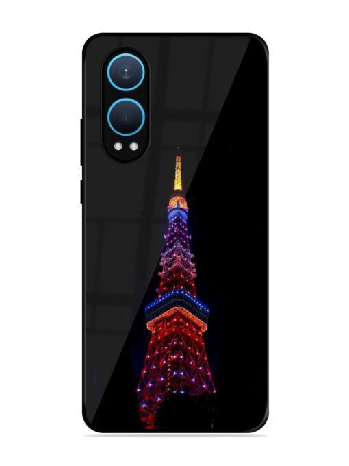 Eiffel Tower Night View Glossy Metal Phone Cover for Oneplus Nord Ce 4 Lite (5G)